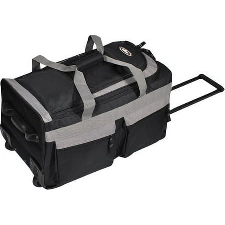 Everest Luggage Rolling Duffel Bag, Black, One Size