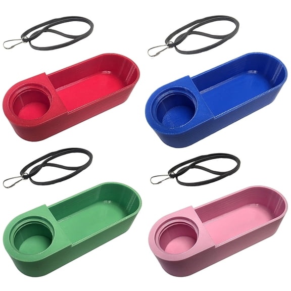 4 Pack Of Multicolored Soda Pop Water Bottle Bird Drinker Cups & Mounting Bands with Clasp Made in Texas USA