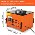thumbnail image 3 of Shininglove Hydraulic Rebar Bender, 3000 Wattage Electric Rebar Bender, 1-1/4" / 32 mm #10 Grade 60 Max Rebar Diameter, 3 of 8