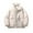 Beige, variant on Lenago Quilted Jackets For Men With High Collar No Hoods Winter Parka Jackets Fleece Lining Thermal Winter Fashion Outerwear Comfortable Cozy Outerwear Thicken Puffer Jackets