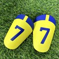 thumbnail image 5 of 1 par de mini espinilleras de fútbol, protector de piernas, resistente al desgaste, amortiguador, protector de piernas, tabla de caña para entrenamiento de fútbol, 5 of 5