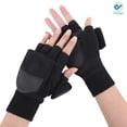thumbnail image 2 of Deago Winter Warm Fingerless Gloves Convertible Flip Top Mittens Touch Screen Texting Gloves for Men and Women, 2 of 9