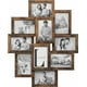 thumbnail image 5 of SONGMICS Marcos de fotos de collage de 4 x 6 pulgadas para decoración de pared, paquete de 10 marcos de collage de fotos familiares para galería, parte frontal de cristal, requiere montaje, marrón, 5 of 5