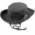 thumbnail image 2 of Men Women Boonie hat Cotton Wide Brim Foldable Double-Sided Outdoor, 2 of 3
