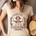 thumbnail image 4 of Game Day Touchdown Season Shirt | Retro Football Bow Tee for Women, Light Pink, Size M, 4 of 6