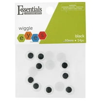 Essentials by Leisure Arts Eyes Paste On Moveable 10mm Black 14pc Googly Eyes, Google Eyes for Crafts, Big Googly Eyes for Crafts, Wiggle Eyes, Craft Eyes