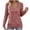 Pink, variant on Fancifize Womens V Neck Shirt Pleated Long Sleeve Tunic Pullover Top Business Casual Work Blouses Fall Fashion Oufits with Buttons