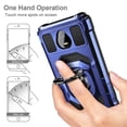 thumbnail image 5 of Nagebee Phone Case Compatible for Schok Volt SV55 (SV55216) with Tempered Glass Screen Protector (Full Coverage), Full-Body Protective [Military-Grade] Magnetic Car Mount Ring Holder Durable (Blue), 5 of 6