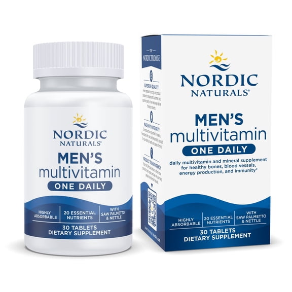 Nordic Naturals Men's Multivitamin One Daily, Unflavored - 30 Tablets