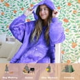 thumbnail image 3 of Tirrinia Oversized Blanket Hoodie, Wearable Fluffy Sherpa Blanket, Cozy Sweatshirt Blanket Gift for Adult Women Men Girlfriend, 3 of 7