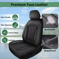 thumbnail image 5 of AOMSAZTO Car Seat Covers Front Seat Fit for Toyota RAV4 2007-2024 2025: Waterproof Leather Automotive Seat Cushion Protector（2 Seat Black), 5 of 5