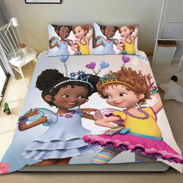 Fancy Nancy Conjunto de sábanas temático, trío de piezas, cómodo y amigable con la piel, diseño único, regalo de decoración para el hogar para familiares, amigos y fans,140cm *210cm
