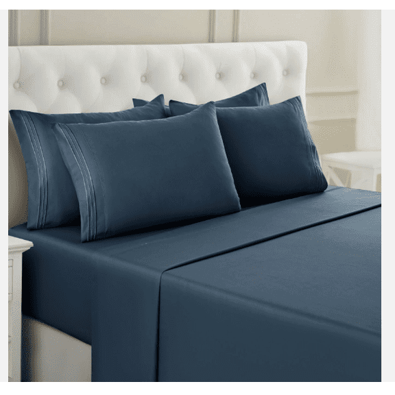 6-Piece Bed Sheet Set, 1800 Series Ultra Soft Microfiber, Deep Pocket Bedding Sheets