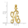 thumbnail image 3 of Finest Gold 10K Yellow Gold Diamond-Cut Grooved Initial A Charm, 3 of 3