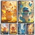 thumbnail image 2 of Figuras de anime de Pokémon en alta definición, Charizard, Bulbasaur, Squirtle, Charmander, ilustraciones, póster, pintura en lienzo, arte de pared, decoración de la habitación del hogar, 2 of 5
