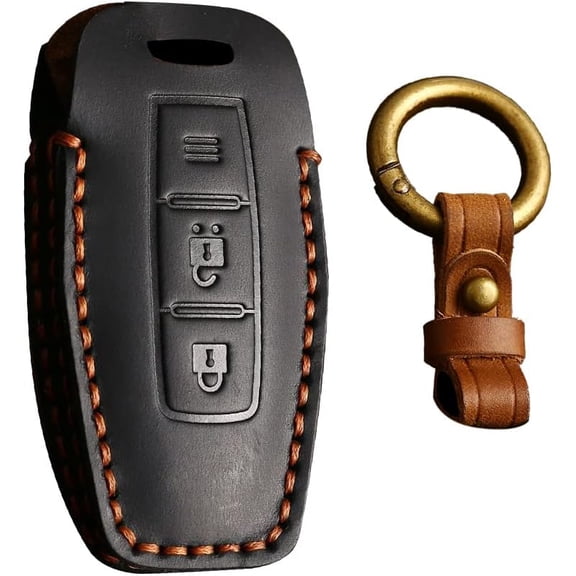 Key Fob Cover Compatible with Mitsubishi Outlander 2023 Keychain Case Holder Protector,2 Buttons Black