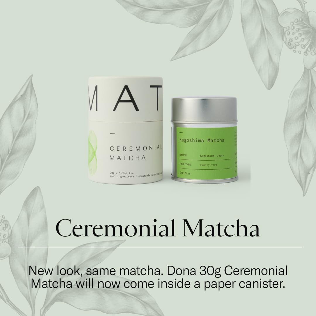 Dona First Flush Ceremonial Grade Matcha Tea  1.1 Ounce Airtight Sealed Tin
