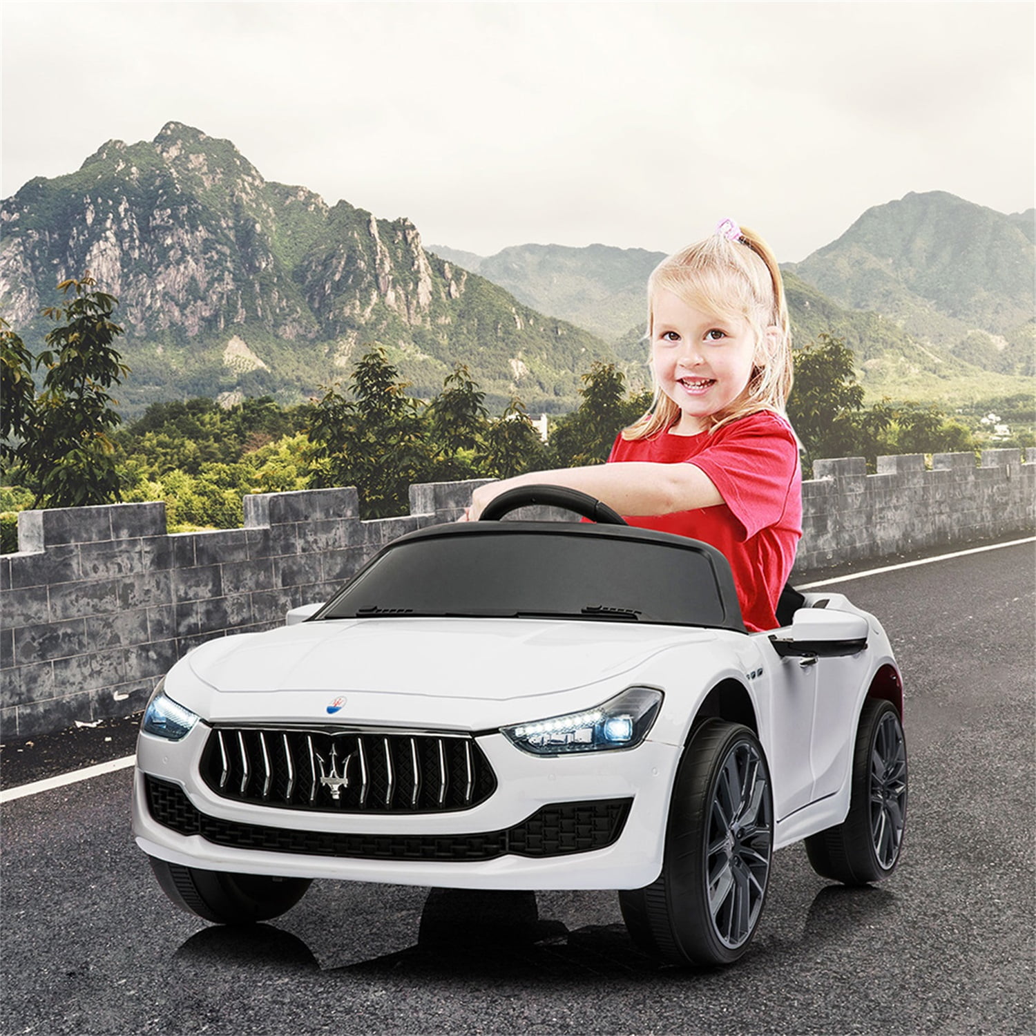 CIPACHO Licensed Maserati 12V Kids Car Toy with 2.4G Remote Control,Battery Powered Electric Ride On Cars Vehicle Double Doors, White CIPACHO Licensed Maserati 12V Kids Car Toy with 2.4G Remote Control,Battery Powered Electric Ride On Cars Vehicle Double Doors, White