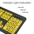 thumbnail image 3 of Keyboard,Low Vision Users Vision Users 104 Computer Low Vision Wired Usb Print 104 Letters Old Print Computer Low Letters Old Men Users 104 Letters Ktoyols Buzhi Wired U-sb Print, 3 of 6