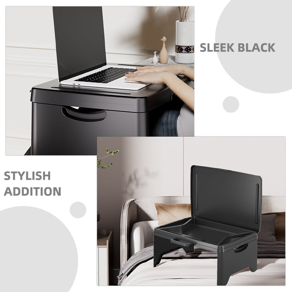 SEWCHICS Portable Folding Lap Desk Black 1Pcs 17.7X11.8X8.1In