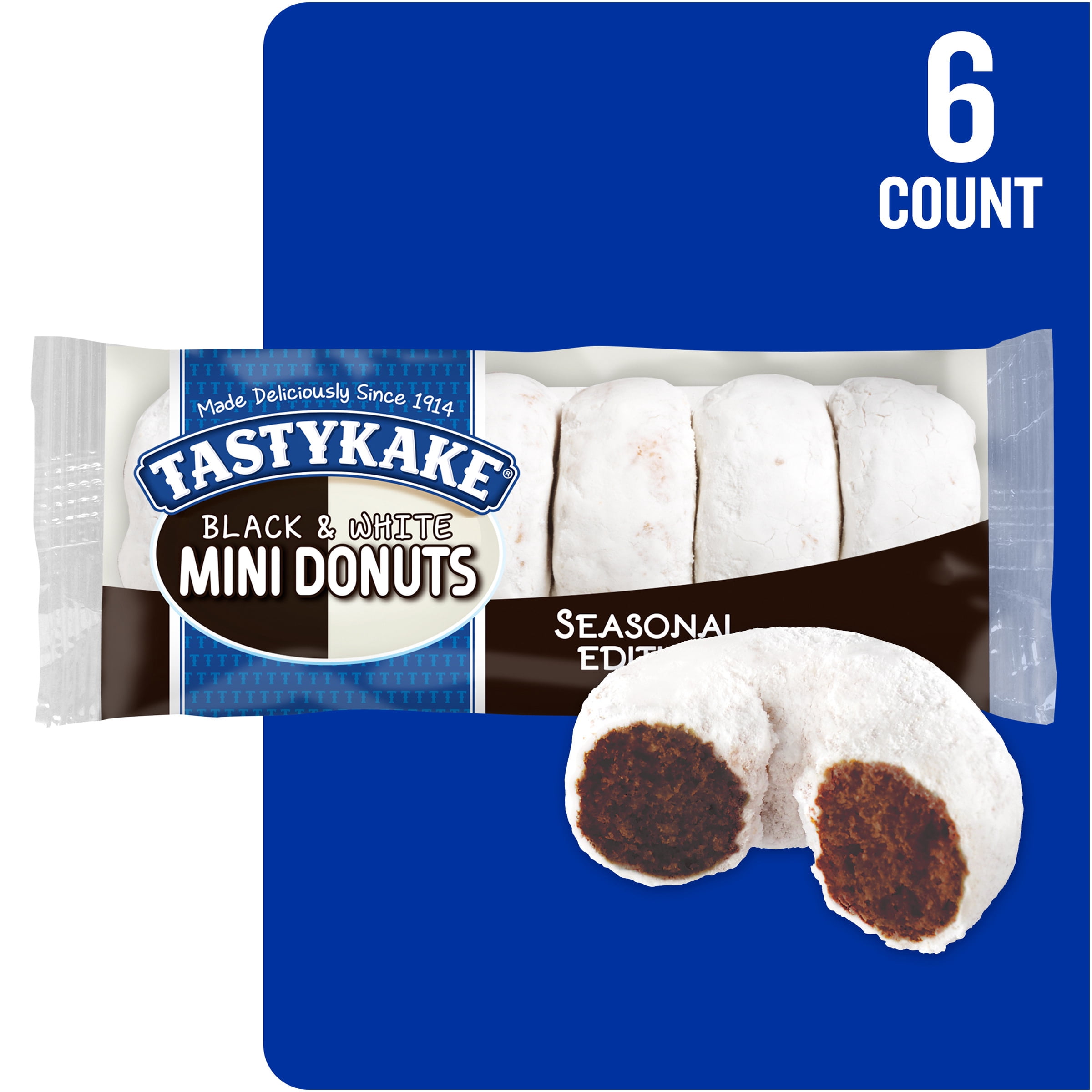 Tastykake® Seasonal Edition Black & White Mini Donuts 6 ct Pack