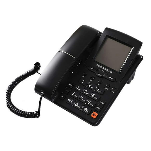 Large LCD Corded Phone with Mute/Pause/Hold/Flash/Redial/Handsfree Calculator Two-Line Phones