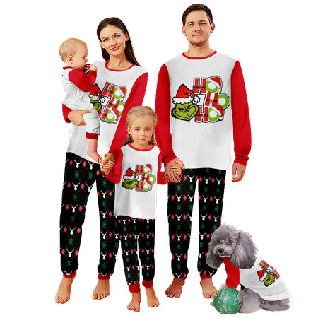 

Matching Family Christmas Pajamas Sets Christmas Buffalo Plaid Stripe Printed Baby-Kids-Adult-Pet Size 2 Pieces Top and Pants Bodysuits Clothes Pajamas Set