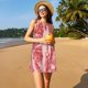 thumbnail image 3 of Fotbe Red Meat Vestido de Verano sin Mangas para Mujer – Vestido Midi Línea A, Estilo Camiseta Floral, Vestido Playero Casual y Fluido, 3 of 7