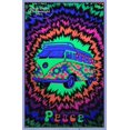 thumbnail image 4 of Peace Bus Blacklight Poster - Flocked - Blacklight Poster - 23" x 35", 4 of 4