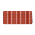 thumbnail image 1 of Plaid Computer Mouse Pad, Tartan Pattern with Grid Style Vintage Stripes and Squares Geometric Design, Rectangle Non-Slip Rubber Mousepad X-Large, 35" x 15" Gaming Size, Vermilion White, by Ambesonne, 1 of 2