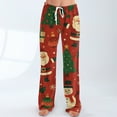 thumbnail image 7 of Hearthz Christmas Women's Pajama Pants Winter Wide Leg Womens Pj Bottoms Fall Drawstring Women Lounge Pants, 7 of 7