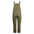 thumbnail image 5 of Jumpsuit Trendy Wide Leg Men Bib Overalls Skin-Friendly Bib Overalls Cargo One-Piece Adjustable Suspender Straps Work Wear Army Green 2XL, 5 of 7