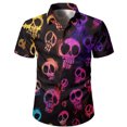 thumbnail image 3 of 2024 Nuevas camisas de calaveras de moda de verano para hombres y mujeres, blusa vintage informal de manga corta para uso diario, blusa holgada de gran tamaño para la calle con solapa para hombre, 3 of 5
