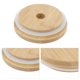 thumbnail image 3 of Unique Bargains 1 Pc Tapa de Taza Reutilizable Sin Agujero & Sello de Silicona para Oficina Tono Madera Madera de Bambú, 3 of 5