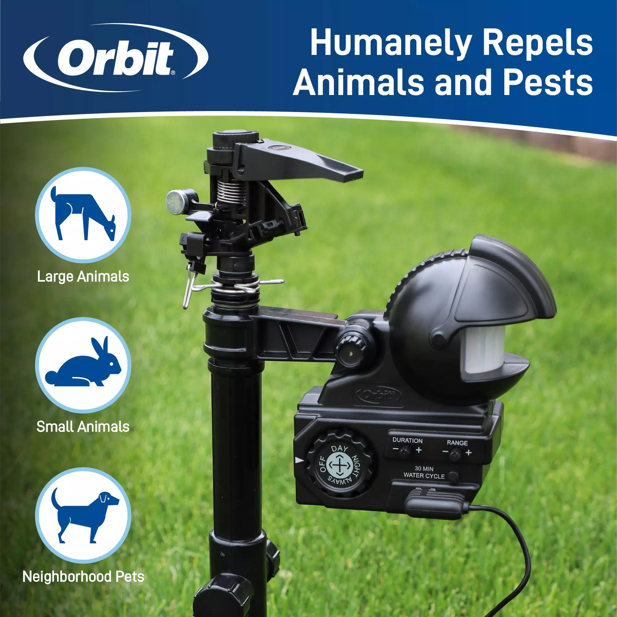 Orbit Yard Enforcer Motion Activated, Mounted Sensor Impact Sprinkler Head | 62100