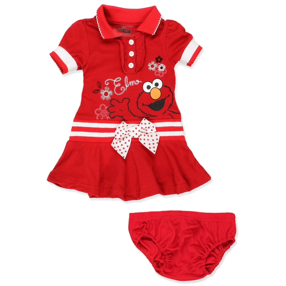 Sesame Street Sesame Street Baby Girl & Toddler Girl Elmo Knit Polo