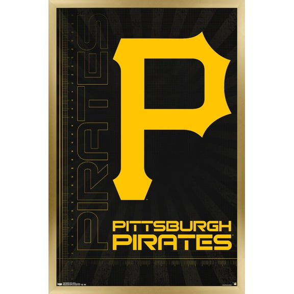 MLB Pittsburgh Pirates - Logo 16 Wall Poster, 14.725" x 22.375", Framed