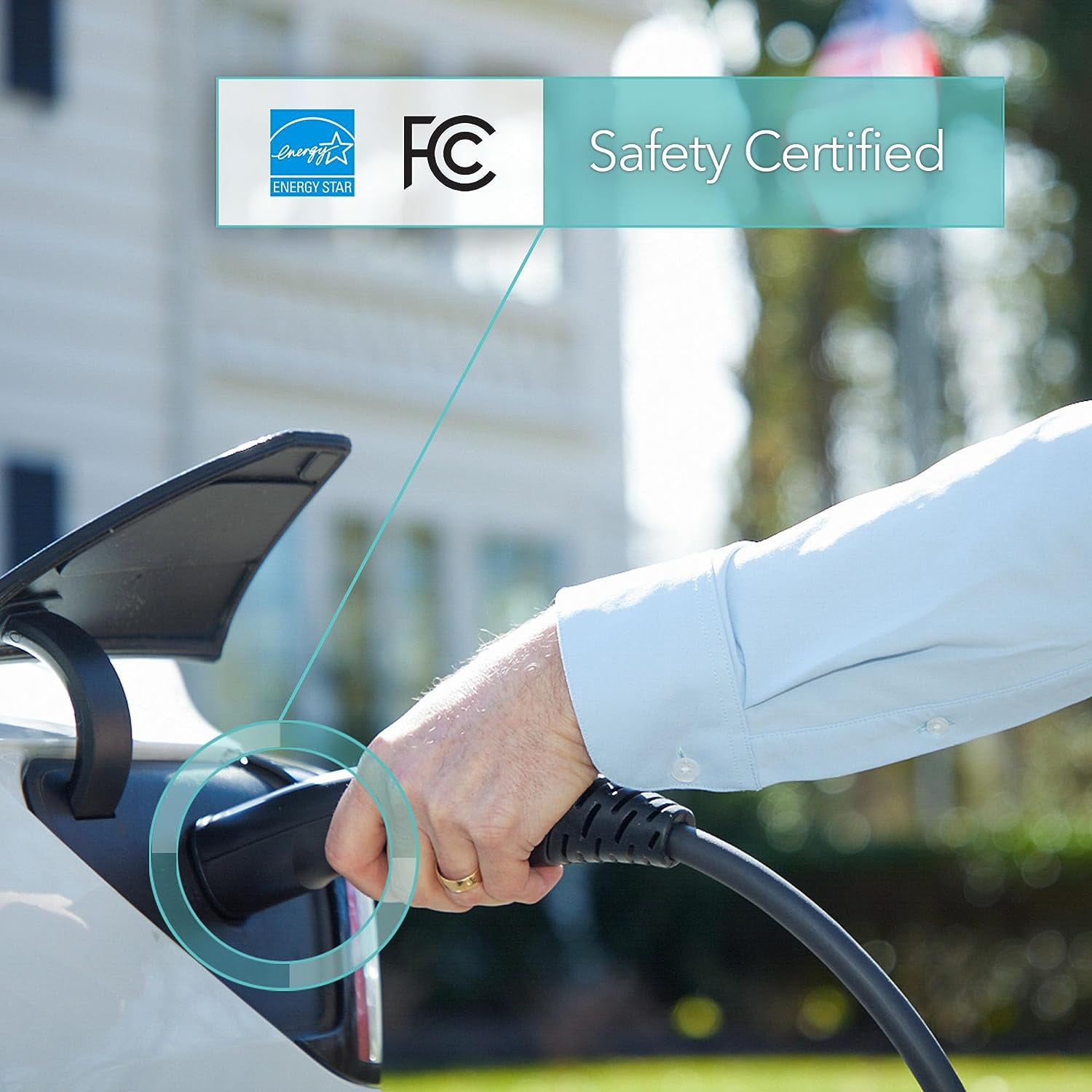 Lectron Level 2 Tesla Charger - 240V, 40 Amp, NEMA 14-50 Plug, 16 ft Extension Cord - Portable Electric Car Charger for Tesla - Compatible with All Tesla Models 3/Y/S/X