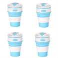 thumbnail image 1 of de Viaje Plegable de Silicona Azul , para Acampar, de Agua Plegable, para Beber para Adultos con Tapa,, 1 of 5