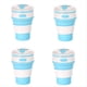 thumbnail image 1 of de Viaje Plegable de Silicona Azul , para Acampar, de Agua Plegable, para Beber para Adultos con Tapa,, 1 of 7