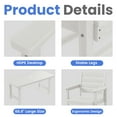 thumbnail image 4 of JUSTLET Outdoor Patio Dining Table, Patio Furniture, White (No Chairs), 4 of 5