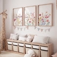 thumbnail image 4 of 3pcs set of bohemian style room wall decor, wildflower poster decor, floral girl bedroom decor, vintage floral plant prints, home decor living room bedroom decor posters - unframed, 2D Flat, Perfect, 4 of 4