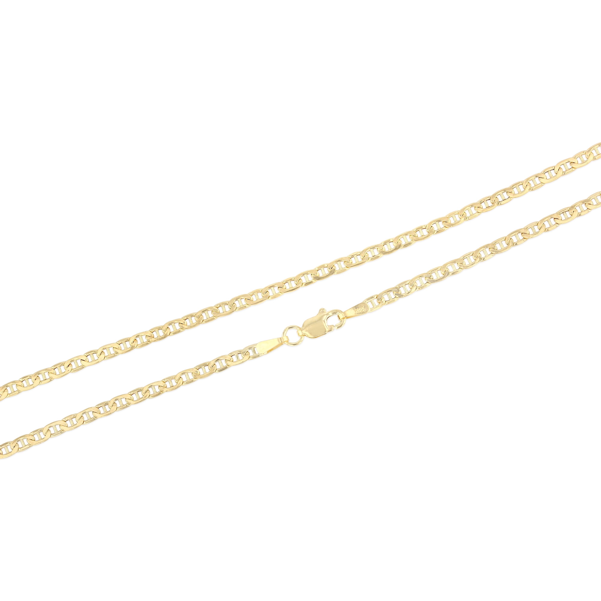 14K Yellow Solid Gold Light Anklet Ioka 9+1