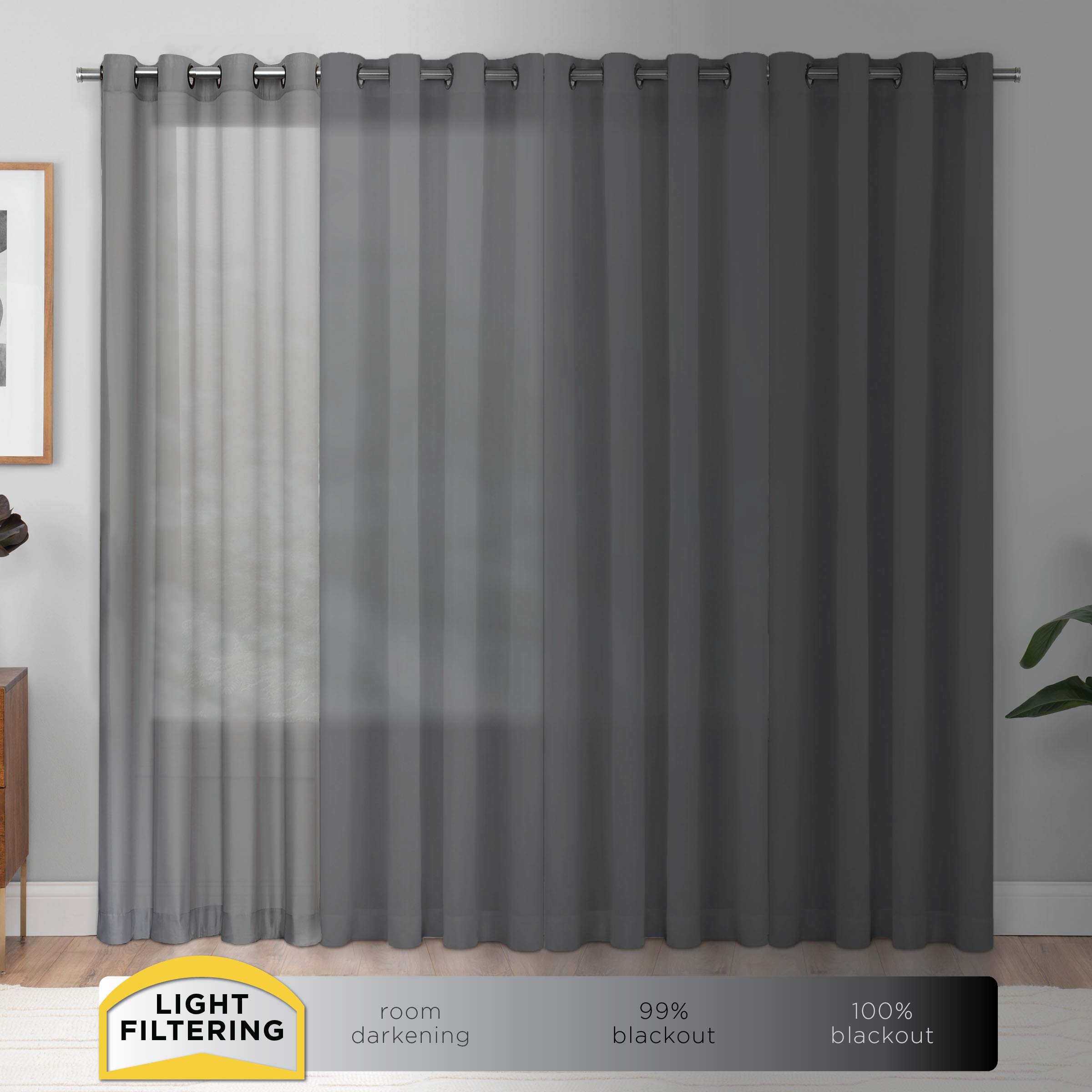 Mainstays Fretwork Window Curtain Panel Pair, 60" x 84", Clay