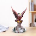 thumbnail image 3 of Estatuilla de águila de resina, estatua, decoración de escritorio para interior y exterior, jardín, exquisita obra de arte, accesorio inferior, 3 of 9