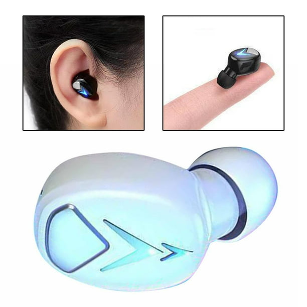 Mini Auriculares inalámbricos individuales Micrófono incorporado  Cancelación de ruido oído Estéreo Auriculares Auriculares Blanco