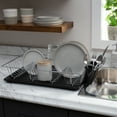 thumbnail image 6 of Kitchen Details 3 Piece Chrome Dishrack with Tray 19 " L x 3.9 H in Black, 6 of 12