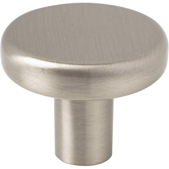 Elements Gibson Cabinet Knob - Satin Nickel Finish - 1-1/4" Diameter, Silver