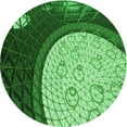thumbnail image 1 of Ahgly Company Machine Washable Indoor Round Transitional Deep Emerald Green Area Rugs, 4' Round, 1 of 7