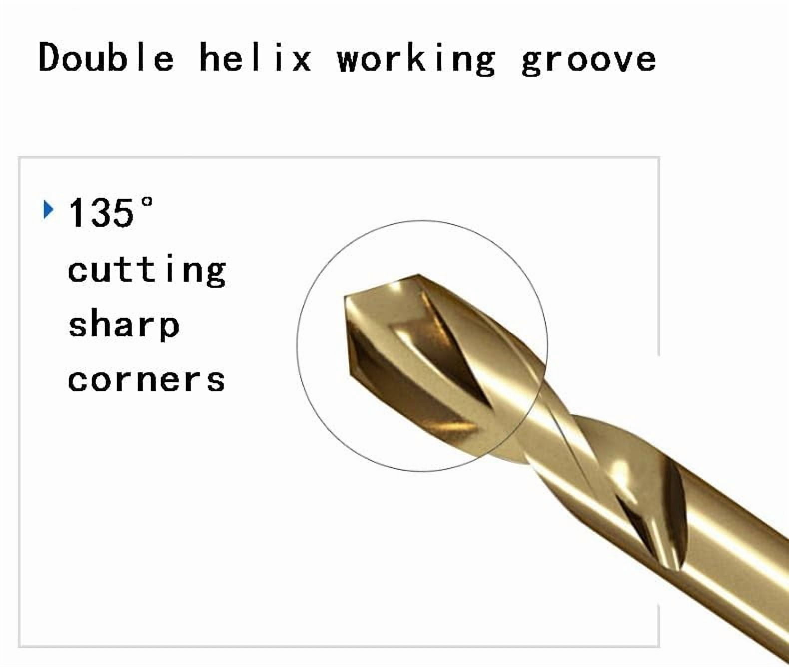 FRKSMD-5% Cobalt hex Shank Metric Drill bits Set (1.5mm-6.5mm/13pcs) Suitable for Stainless Steel, cast Iron, Hard Metal